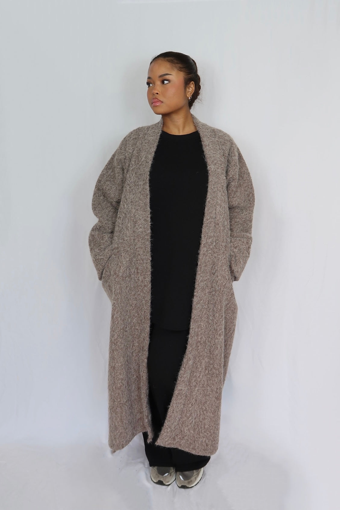 Veste COZY Taupe chiné