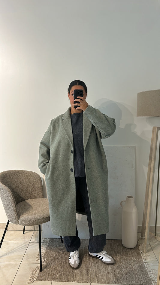 Manteau LUNA Vert chiné