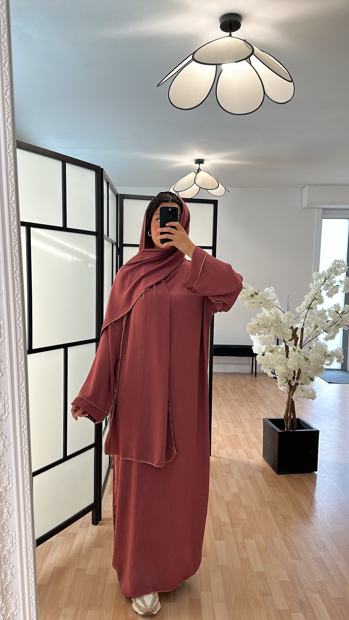 Abaya TARA Vieux rose