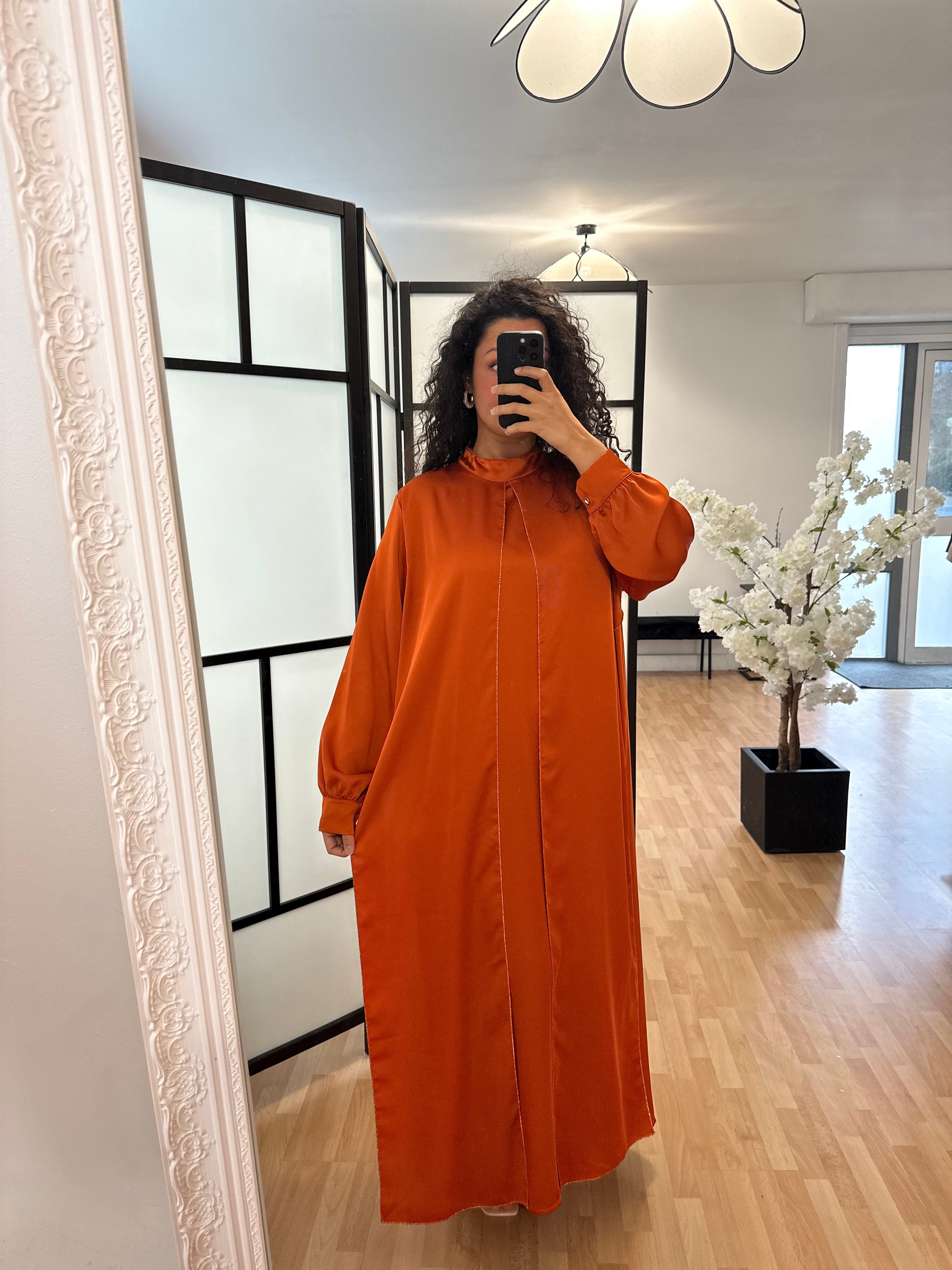 Abaya LUNA Orange-Rouille