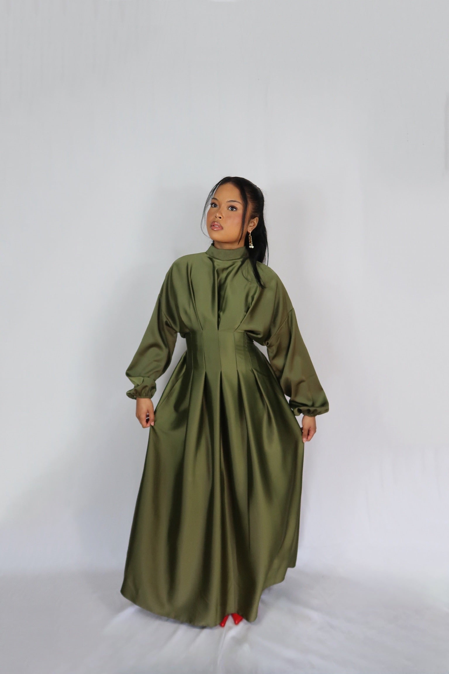 Classy Dress Dark Khaki