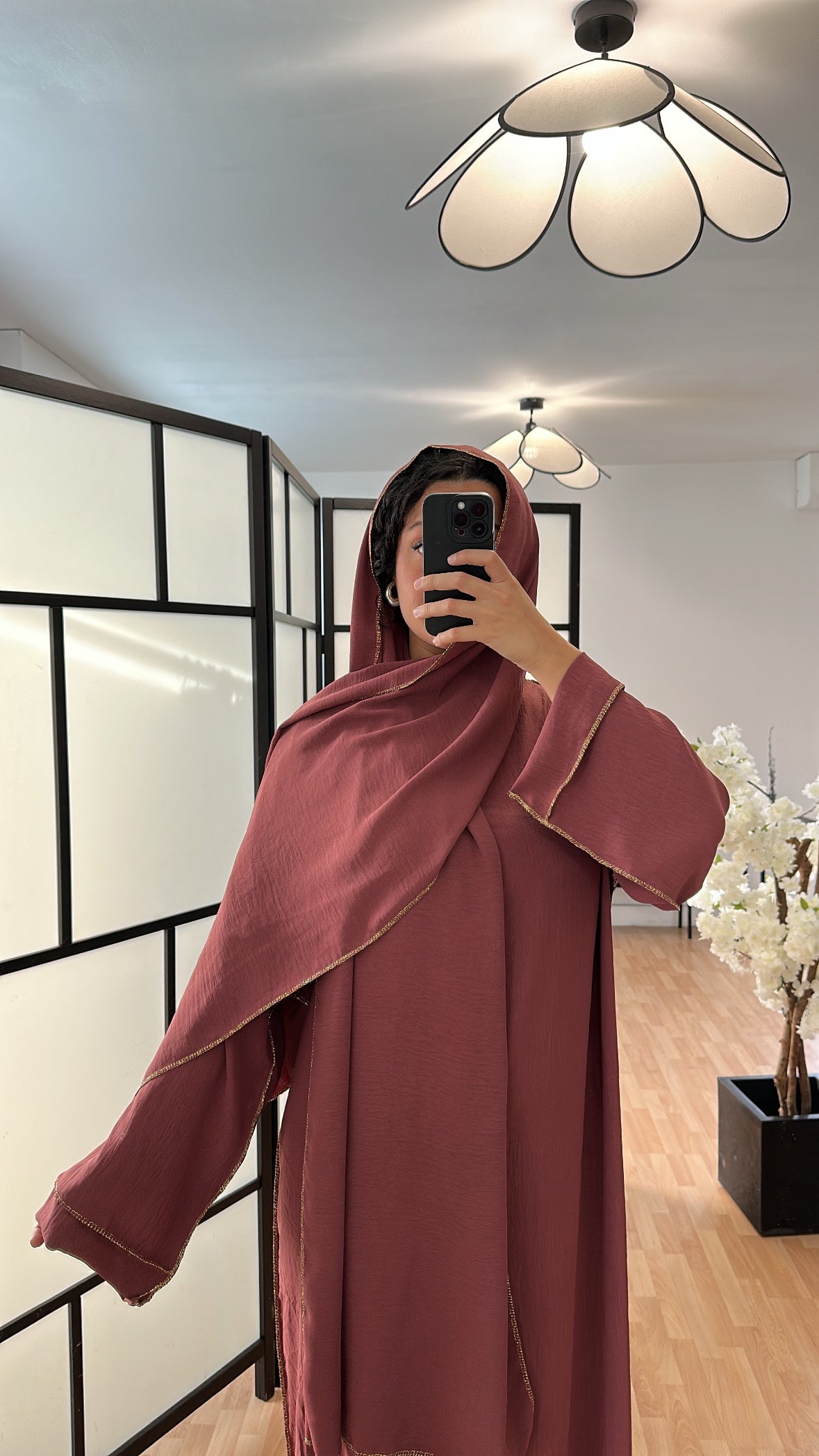 Abaya TARA Vieux rose