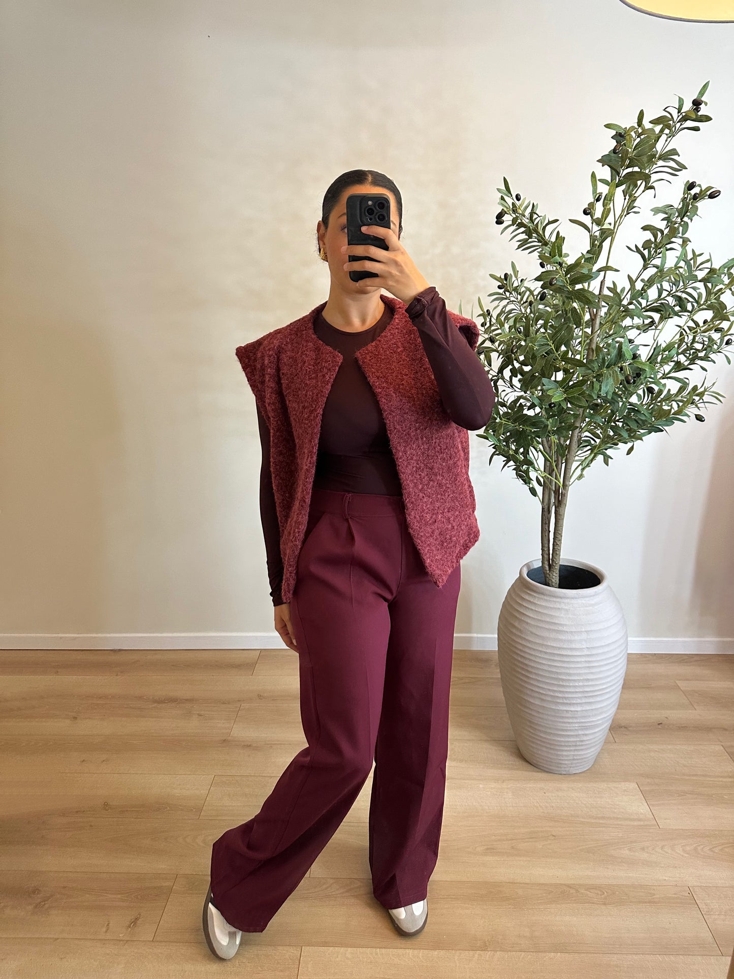 Pantalon CLASSY bordeaux