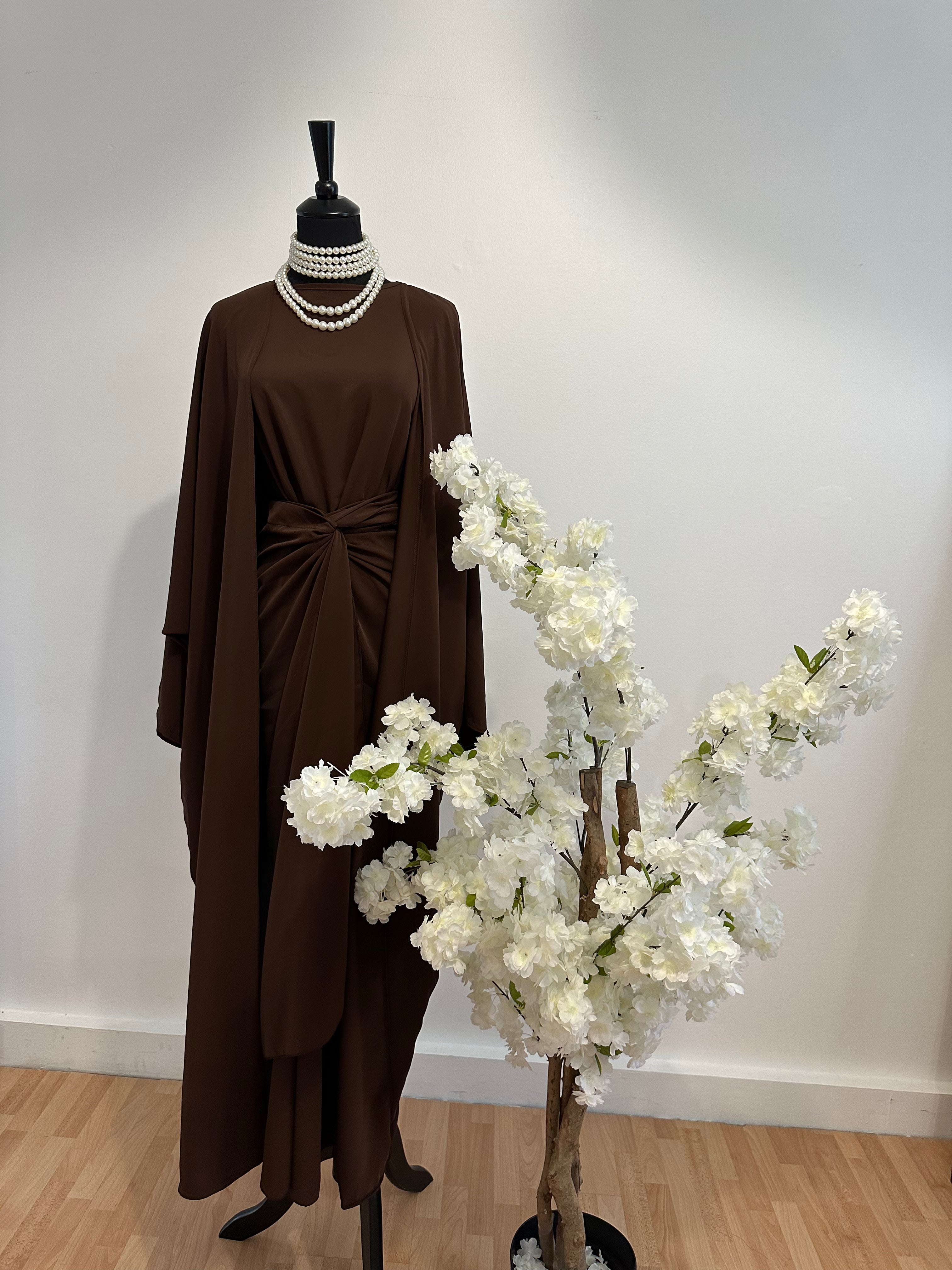 Abaya 3 pièces BROWN