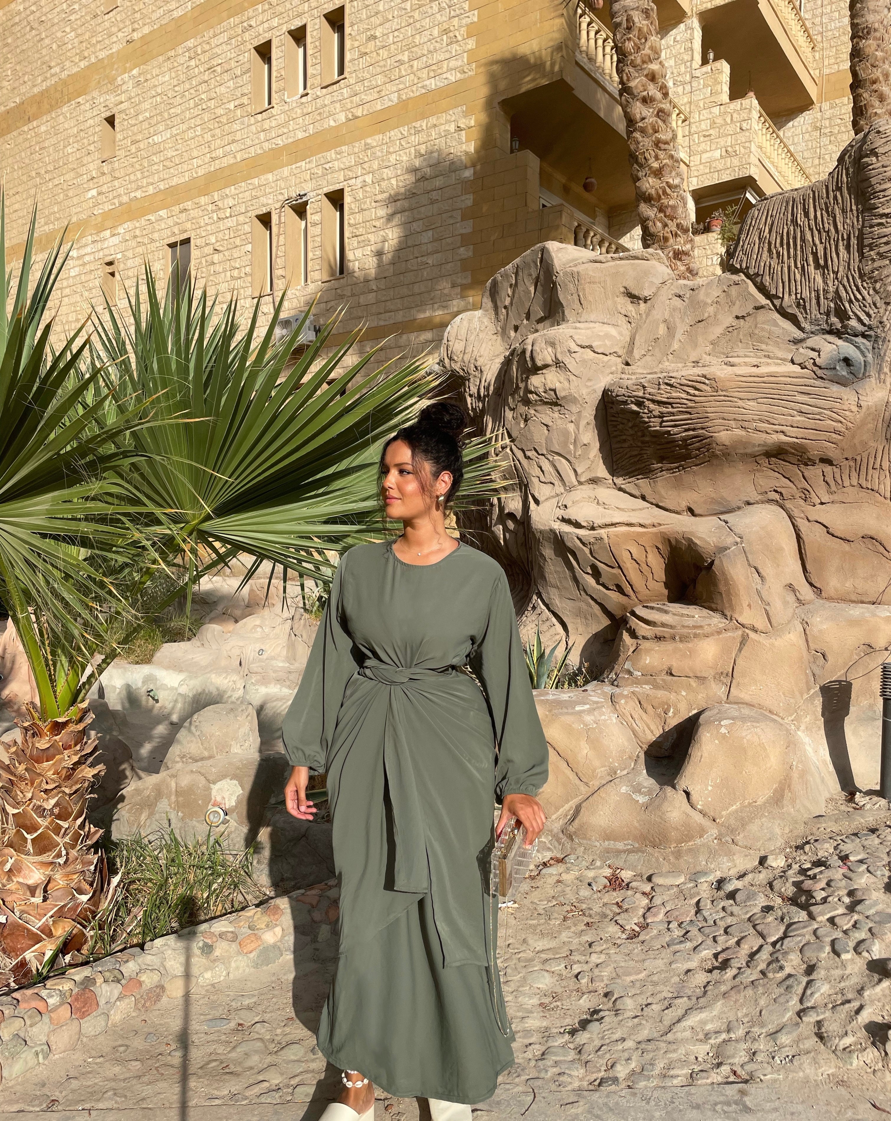 Abaya NOURA khaki