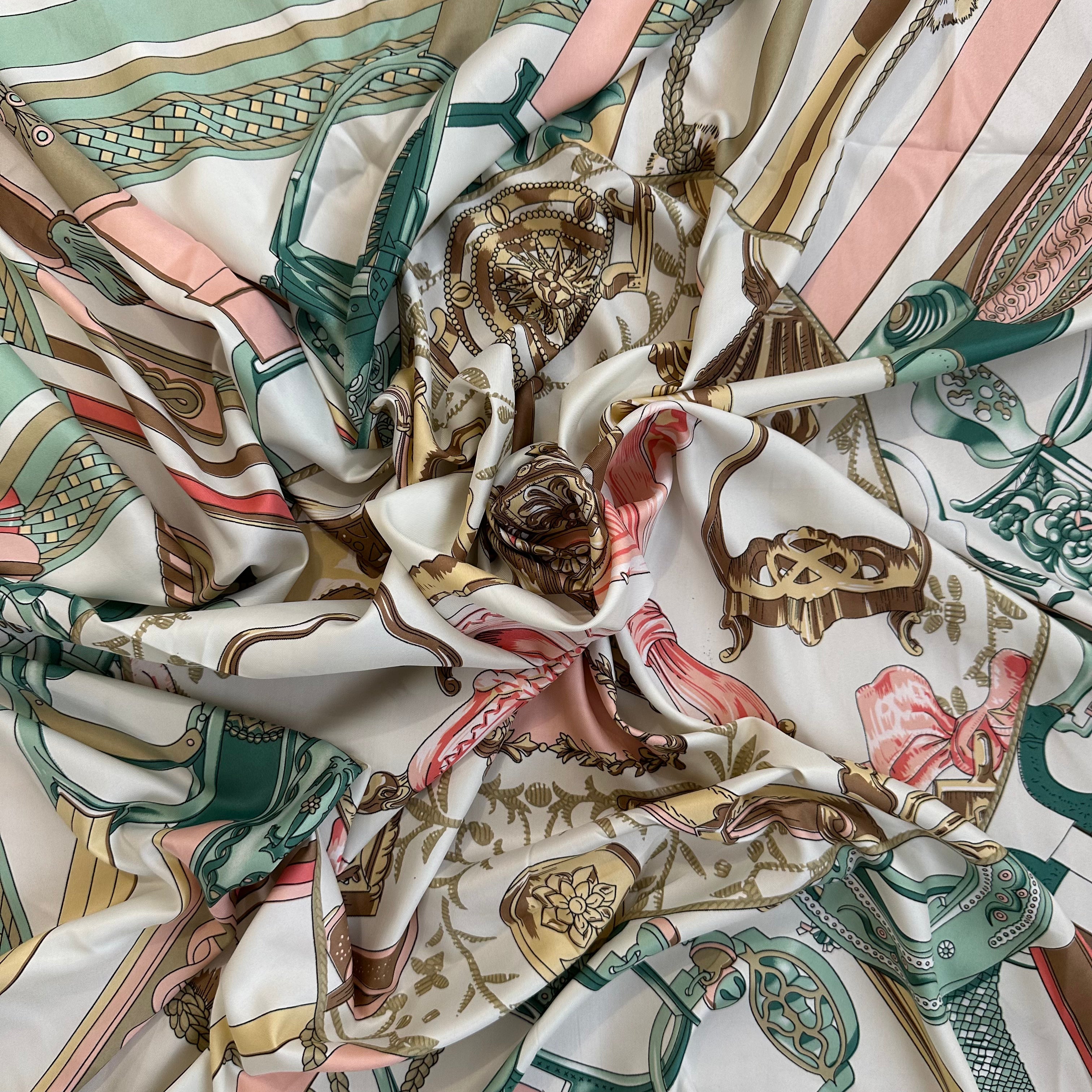 Silk scarf LIYA Green