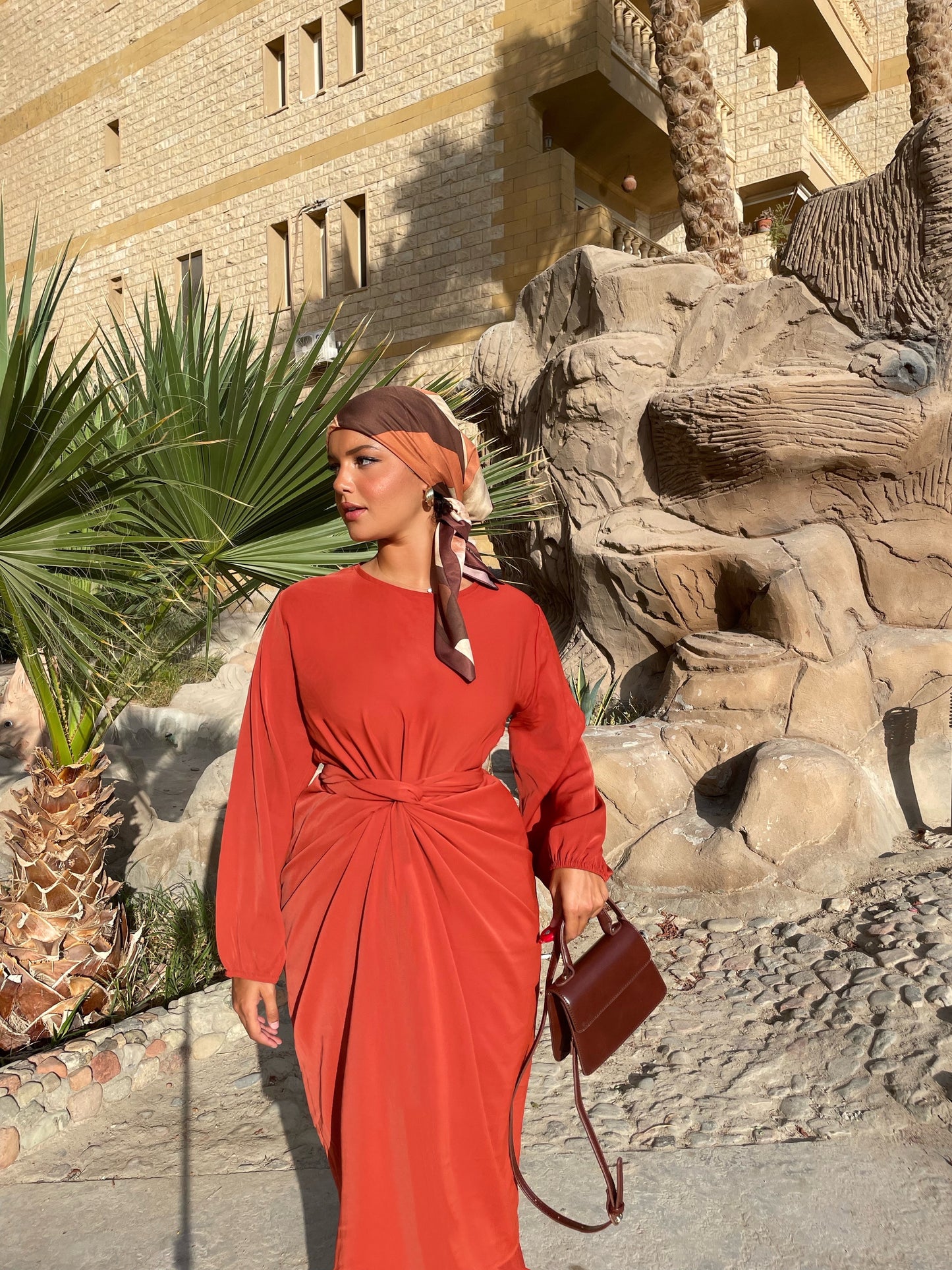 Abaya NOURA Rust